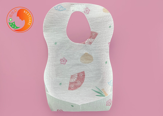 Bamboo material Disposable Baby Bibs Leakproof Pocket Snack Crumb Catcher